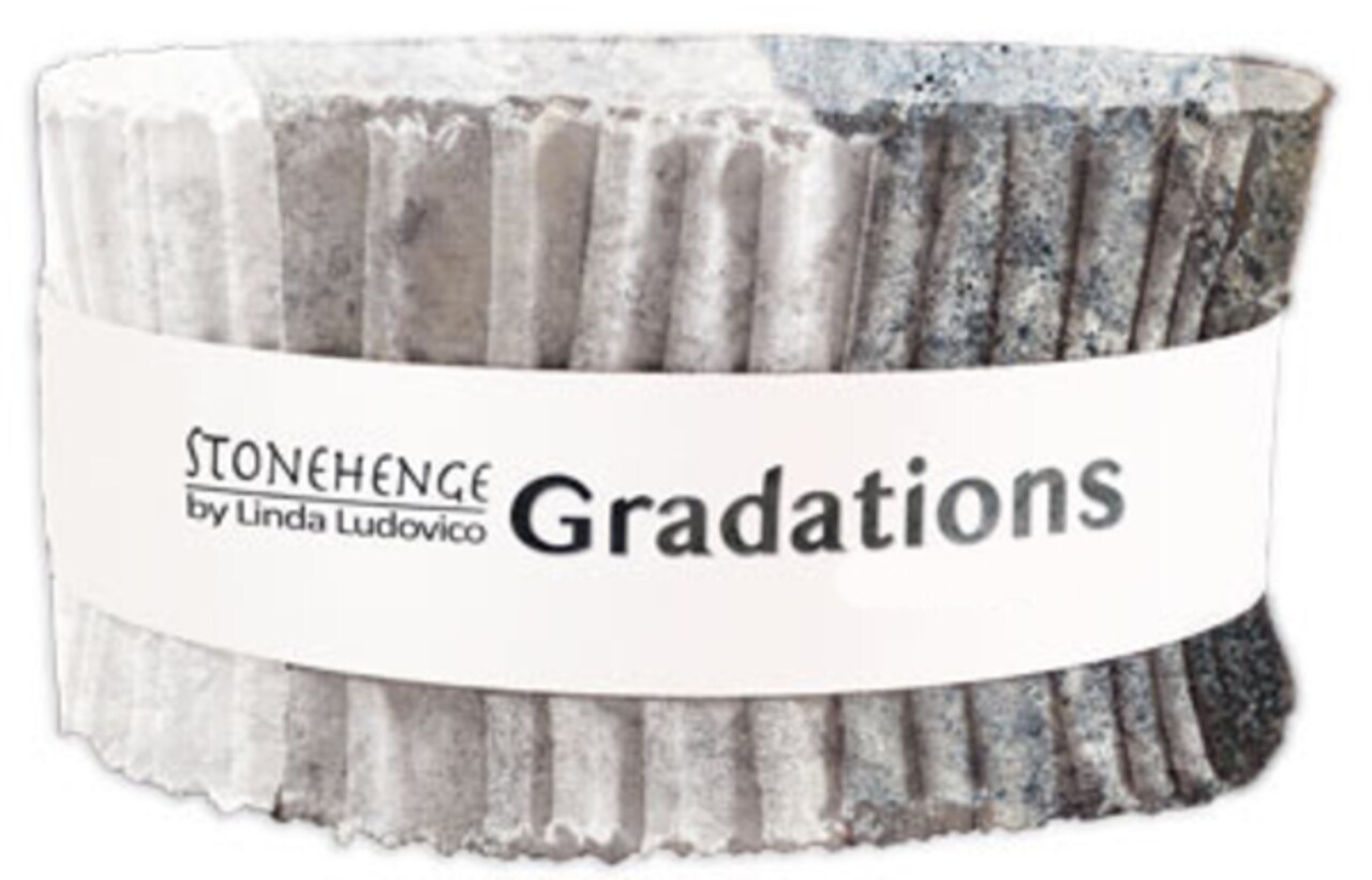Stonehenge Gradations 2.5" Strip Roll (Jelly Roll) in Graphite by Linda Ludovico for Northcott (SGRAD40-99)